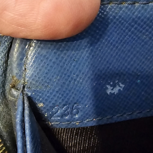 Prada REHAB Blue Authentic Zip Around Wallet - Picture 12 of 13